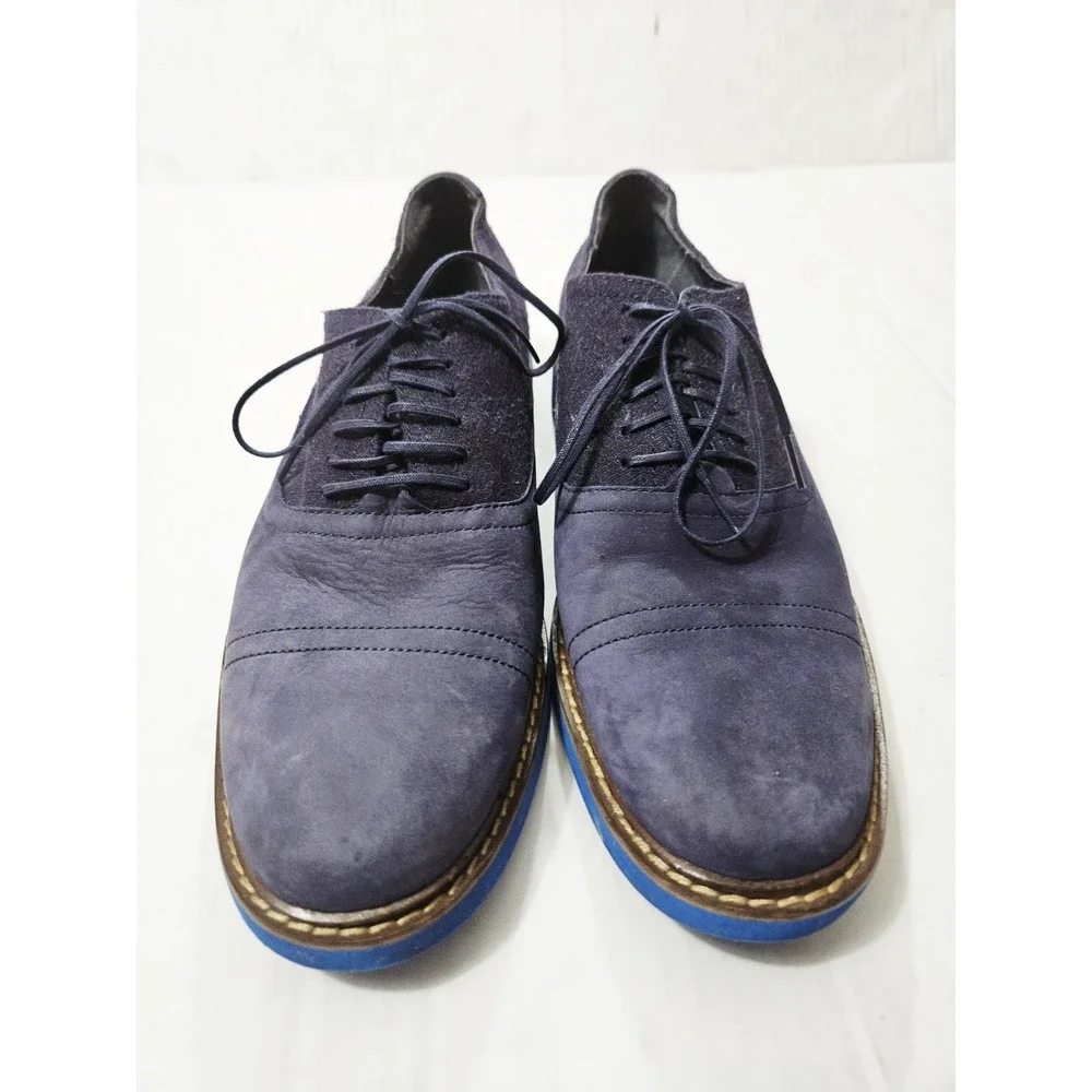 Cole Haan Air Harrison Men's 9.5‎ Shoes Blue Navy Oxford Cap Toe C10773